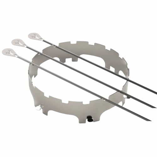 Masuria Schaschlikhalter für Alpha 400 - Hergestellt in EU - aus hochwertigem Edelstahl - gleichmäßiges Grillen - Perfekt für Camping, Angeltouren