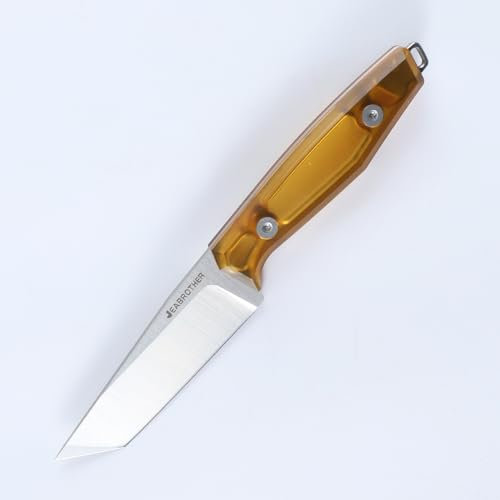 JEABROTHER Fixed Messer, Outdoor Survival Dschungel, Fischen, Obst Messer, 14c28n Klinge, Scheide, Vollgriff Messer (EPi Griff T-Kopf)