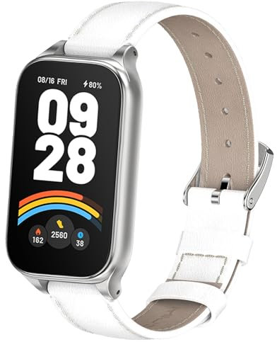 CHULN PU Armband für Xiaomi Smart Band 9 Active/Redmi Smart Band 3,Bequemes Lederband Ersatzband Kompatibel mit Xiaomi Smart Band 9 Active Armband