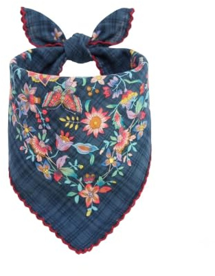 Arumary Soft Cotton & Viscose(Bamboo) Floral Bandanas, Hair wrapper, Headband, Handkerchief, Hair scarf, Neckerchief, 21”X21” (Flower Garden)