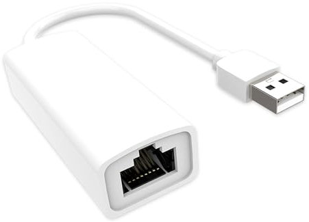 wilcractk Adaptador USB Ethernet USB2.0 RJ45 (100 Mbps) USB Ethernet - Compatible con Portátiles, PC, TV Mac (Windows, macOS, Linux) - Plug & Play, Conexión Estable por Cable