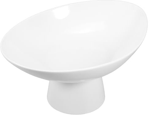 SHINEOFI Coupe À Fruits En Céramique Sur Pied Porte-Fruits Décoratif Plateau À Dessert Rond Pour Comptoir De Cuisine Ou Table De Salle À Manger