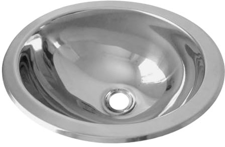 Prácticos lavabos ovalados resistentes de acero inoxidable para balcones y zonas estrechas, fácil instalación, diseño de campistas