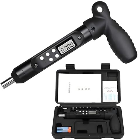 LBMED Cacciavite Dinamometrico Elettrico,cacciaviti Bidirezionalitipo T con 10bit,valori Preimpostati,visualizzazione del Valorepicco/Valore in Temporeale,intervallo0,03-10nm,Funzionamento Precisione