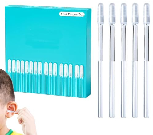 24Pcs Sticky Ear Cleaning Stick, Reusable Earwax Removal Adhesive Swabs, Wax Remover For Ears, Adhesive Ear Cleaner Earwax Removal Tool, Ears Wax Remover Kit
