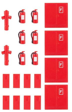 Faller 180950 Fire Extinguishers (6) & Hydrants (2) Kit I