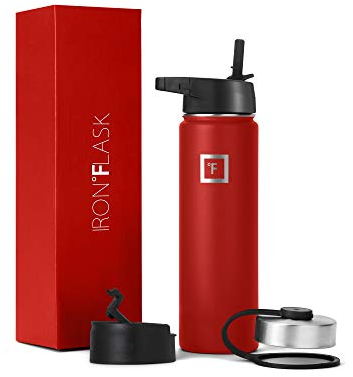 Insulated Water Bottle with Straw - 650/950/1200/1800 ml - Leakproof Double-Walled Stainless Steel Metal Drink Flask BPA-Free - Sports Travel Gym Camping Hiking Kids