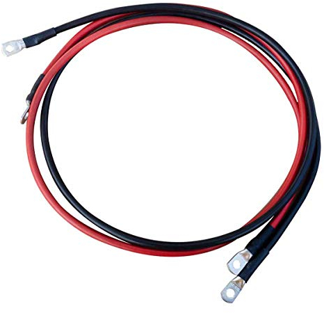 ECTIVE Batteriekabel – M6/M8, 3 m, rot/schwarz, Kupfer, 25 mm² - Massekabel, Batterieladekabel, Stromkabel mit Ringösen für 12V Motorrad Batterie, Versorgungsbatterie, Traktionsbatterie