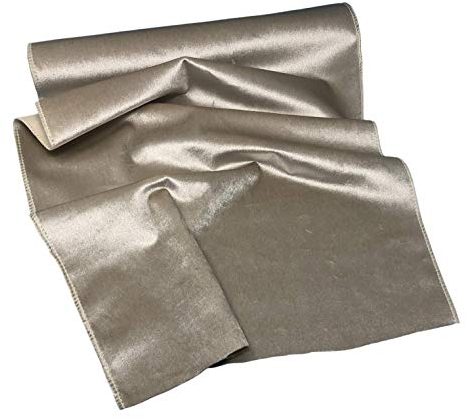 Modischer Tischläufer aus Samt 36 x 200 cm Tischfahne schmales Tischtuch mit geraden Enden (Beige)