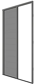 Moustiquaire plissée pour porte et porte-fenêtre H230 cm x L140 cm coloris gris