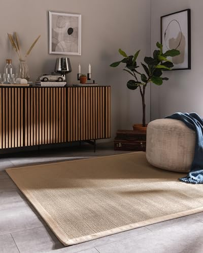 benuta Nest Sisal Naturfaser Teppich Sana - Creme 120x180 cm - Robuster Teppich für Esszimmer & Wohnzimmer - 100% Sisal Naturfaser - Zeitloses Design