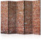 murando Raumteiler Foto Paravent Ziegel 225x172 cm beidseitig auf Vlies-Leinwand Bedruckt Trennwand Spanische Wand Sichtschutz Raumtrenner Design 3D Effekt Steinwand f-B-0030-z-c