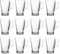 Straame - Set of 12 Latte Glasses, 240 ml Temperature Resistant - Stylish Coffee/Tea Cups, Hot Drink Cafe Mugs - Ideal for Ice Cream Latte, Espresso, Cappuccino & Hot Chocolate-Clear Mugs with Handle