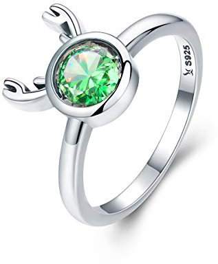 GemKing SCR244-6 Lovely Antler S925 Sterling Silver Ring