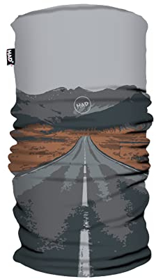 H.A.D.© Multifunktionsschal komplett aus Fleece für Erwachsene, Polyester, one size (On the Road, grau)