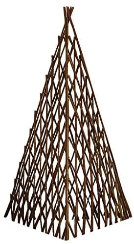 MELCHEF Erweiterbarer Tipi-Weidenzaun, Tipi-Rankgitter, Pyramide, Klettern, selbststehend, erweiterbar, Tipi-Zaun für Pflanzen, Klettern und Schutzzaun