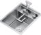 Fregadero Invisible De Barra De Acero Inoxidable Fregadero De Una Cubeta Oculto En La Cocina Lavabo Mini Plato Fregadero Pequeño con Tapa, Grifo Abatible (Color : Silver, S : 30 * 45 * 23cm)