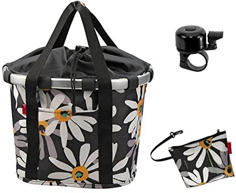 Rixen & Kaul Fahrrad - Lenkertasche Vorderradkorb BIKEBASKET Margarite inkl. Fahrradklingel