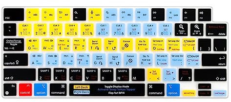 Boaulee Shortcut Keyboard Cover for for 2025 MacBook Air 13.6 15.3 M4 A3240 A3241, 2022 2021 MacBook Pro 14 A2442 A2779 & MacBook Pro 16 A2780 A2485, Silicone Keyboard Cover (Serato-Scratch-Live)