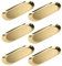 CHEUKYIU 6 Stück Serviertablett Gold, Servierteller Edelstahl Goldene, Deko Tablett Gold, Dekoteller Ovale, Dekotablett Goldene Ovale, Teller Platte Schmuckständer für Kosmetik Schmuck(23x9.5 cm)