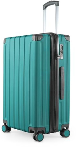 Hauptstadtkoffer Q-Damm Mittelgroßer Koffer (68 cm) 71-89 L, Aquagrün | ABS-Hartschale · TSA-Zahlenschloss · Erweiterbar · 4 Rollen · Austauschbare Ersatzteile · Aufgabegepäck · Urlaub · 1-2 Wochen