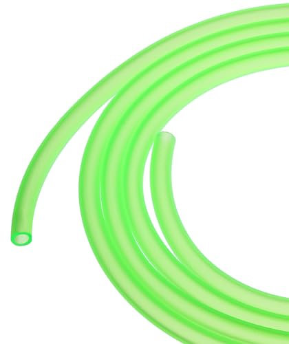 QUARKZMAN Tube PVC Tuyau de Carburant en PVC Durite Essence 5mmx8mm 2 Mètre Vert pour Tronçonneuses, Tondeuses à Gazon, Coupe-Bordures, Souffleurs, Petits Moteurs