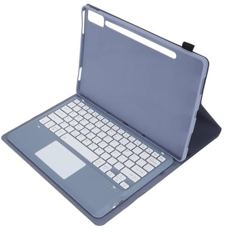 Tablet Case with Keyboard for Lenovo Tab P12 12.7 Inch 2023, Magnetic Detachable Bluetooth Wireless Keyboard with Pen Holder (Purple)