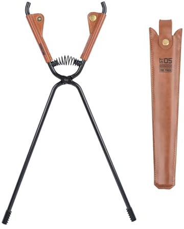 OMUKY Kaminzange mit Kunstledergriff, Klemmwerkzeug für drinnen und draußen, Camping, Lagerfeuer, Kamin, Feuerstelle (schwarz)