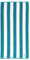 MOMOMUS Serviette de Plage de Coton Velour 100% - Rayures Cabana, Doux et Ultraabsorbant - Idéal comme Grand Drap de Plage Anti Sable et Serviette Piscine - Turquoise, 90x180 cm