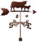 Kuh-Silhouette, Wetterfahne, Windrichtungsanzeige, Wetterfahne, kreative Kuh-Skulpturen, Metallprodukte, Edelstahl, Wetterhahn-Messwerkzeug mit Halterung