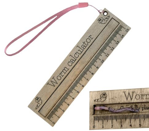 Righelli a vite senza fine in legno, calcolatrice a vite senza fine, Righello per misurazione del verme Artigianato in legno, Misuratore di Strumento di misurazione di invertebrati Righello per per pr