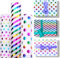 Zfseyuh Bunten Geschenkpapier 9 Rollen Geschenkpapier Geburtstag Bunte Geburtstagspapier Geschenkverpackung mit 3 Rolle Bänder für Geburtstag, Weihnachten, Valentinstag