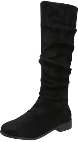 Stivali Bimba Stivali Donna Alti Senza Tacco Stivali Cowboy Donna Stivaletti Donna Estivi Vera Pelle Stivali da Donna Stivaletto Donna Pelle Stivali Estivi Stivali di Gomma