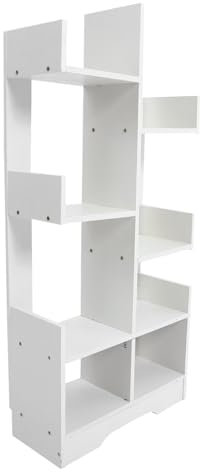 Garneck 4 Tier Wooden Bookshelf Modern Open Bookshelf Space-saving Floor Standing Bookcase for Home Office