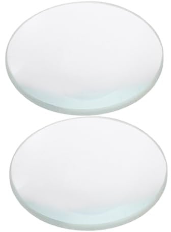 TOYANDONA 2pcs Double Convex Lens Focal Optically Glass Microscope Lens for Physics Teaching Instruments