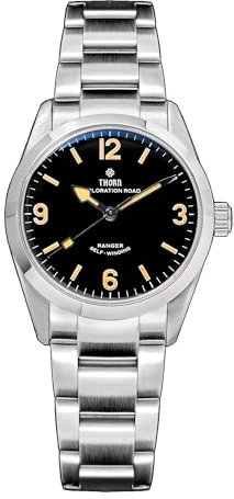 FTEOXLC Thorn Herren Vintage Taucher Herrenuhren Schwarz Retro Zifferblatt Bubble Saphirglas PT5000 Automatik Armbanduhr, V 2