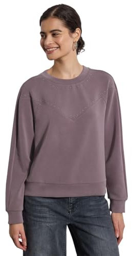 STREET ONE STUDIO Damen F322985 Silk-Look Shirt mit Nieten, Hazy Rose, 46