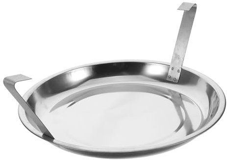 HOLIDYOYO Fireplace Ash Pan with Handles for Collection Outdoor BBQ and Camping Use Efficient Carbon Extinguishing Tray Easy Installation and Maintenance Steel Construction