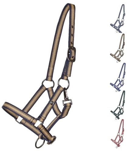 NETPROSHOP Jährlingshalfter Halfter für Jährlinge im Wachstum 2-Fach leicht verstellbar, Farbe:Sandy Beach