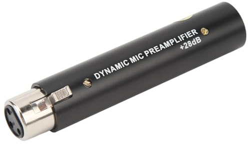 SustVita DM1 Dynamite Active Preamplifier, Inline Microphone Preamp with 28dB Gain, Ideal for Studio and Live Use.