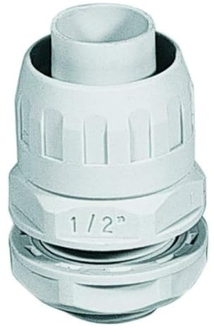 Raccord droit gaine boîte, gaine diamètre 20 mm, étanche IP65, pas PG 21, filet boîte 28 mm, gaine en spirale, boîte de jonction, étanche, système électrique, PVC