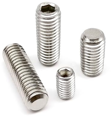 Viti Senza Testa con esagono Incassato, 50 Pezzi M2.5 DIN913 316 A4-80 Acciaio Inossidabile Grado 12.9, Testa Esagonale, Testa Piatta, bullone Senza Testa(M2.5 * 6)