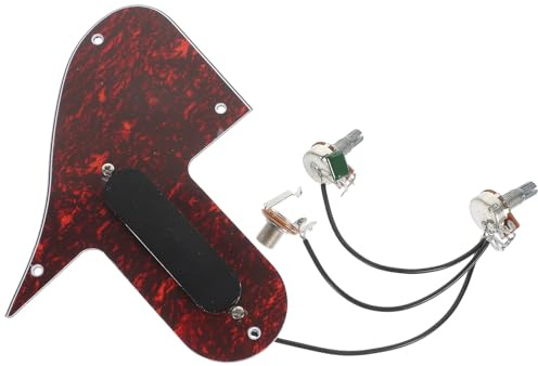 Mandolin Pickguard Assembly with Dual-coil Pickup, Pvc Red Tortoise | 3ply Plate, High-output Low-noise Design, Fits F-style Mandolin and Guitar