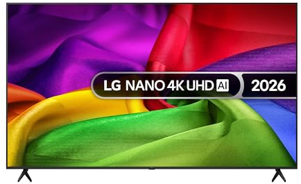 LG 75NU800B6LA - Smart TV Nano UHD AI 75 4K Sin Reflejos 94%, 2026 | Nano UHD, Smart TV, WebOS 25 (Actualizable), Procesador Alpha 7 Gen9 AI, 144Hz, HDR10 y Dolby Digital Plus, Negro