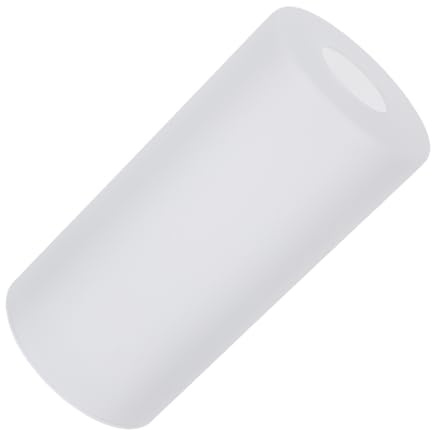 Zylinderförmiger Glasschirm E27 aus Glas in Weiß für Lampen
