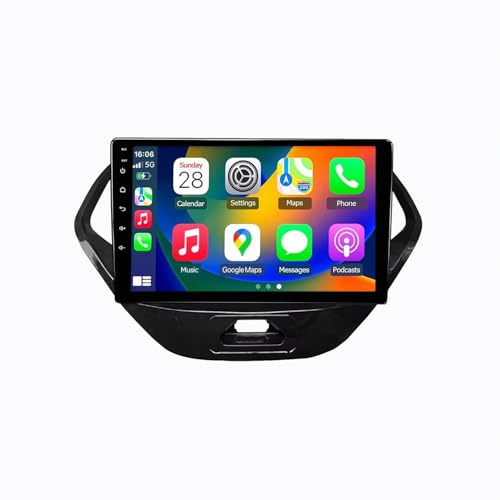 Car Play Screen for Ford FIGO KA 2015-2018 Hd Touch Screen Car Stereo Portable Link Play Music Video Player Siri/Aux/Airplay/Fm/Radio Android Auto, 8 Core 8G+256G