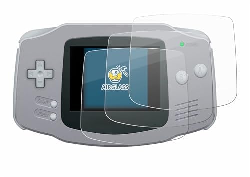 BROTECT 3 Stück Schutzglas für Nintendo Gameboy Advance GBA Schutzfolie Panzer Folie Glas Displayschutz Made in Germany [ 9H, Anti-Fingerprint]