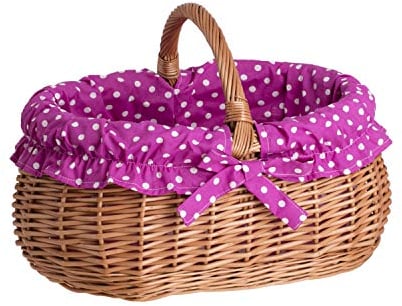 e-wicker24 Alles aus Weide Einkaufskorb Weide Geflochtener Korb mit Henkel Aufbewahrungskorb Leicht Picknickkorb Geschenkkorb Leer Vintage Reisenthel Korb Aufbewahrung Einkaufskorb Geflochten