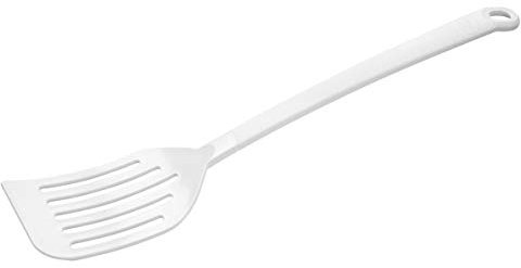 Dr. Oetker Schlitzwender 33cm Pure White, Küchenhelfer mit elegantem Design, Wender für beschichtete Töpfe und Pfannen - hitzebeständig & spülmaschinengeeignet (Farbe: weiß) Menge: 1 Stück