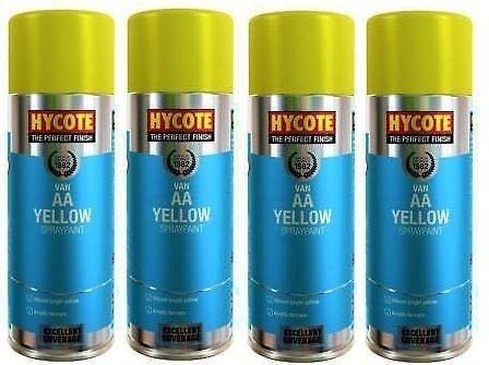 Hycote XUK480 AA Van Yellow Spray Paint 400ml X 4